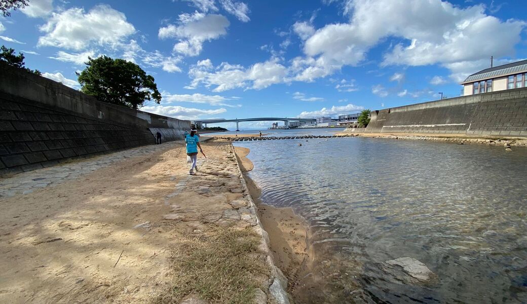 定例cleanup 芦屋川河口清掃 Blue Ship